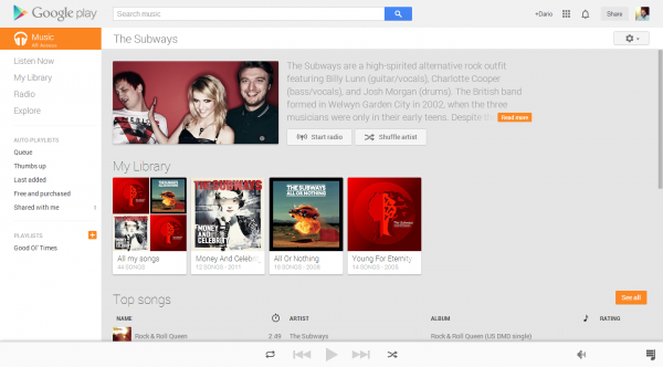 Google Play Music - The Subways